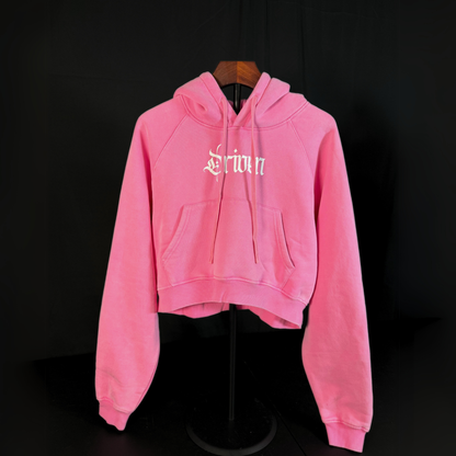 Pink Cropped Hoodie x Jogger Set