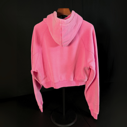 Pink Cropped Hoodie x Jogger Set
