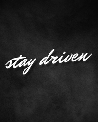 Cursive "stay driven" Decal