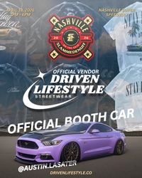 event flyer for slammedenuff nashville 2026 featuring a purple mustang and event sponsor details