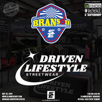 Promotional poster for a lifestyle streetwear event with logos and text overlay.