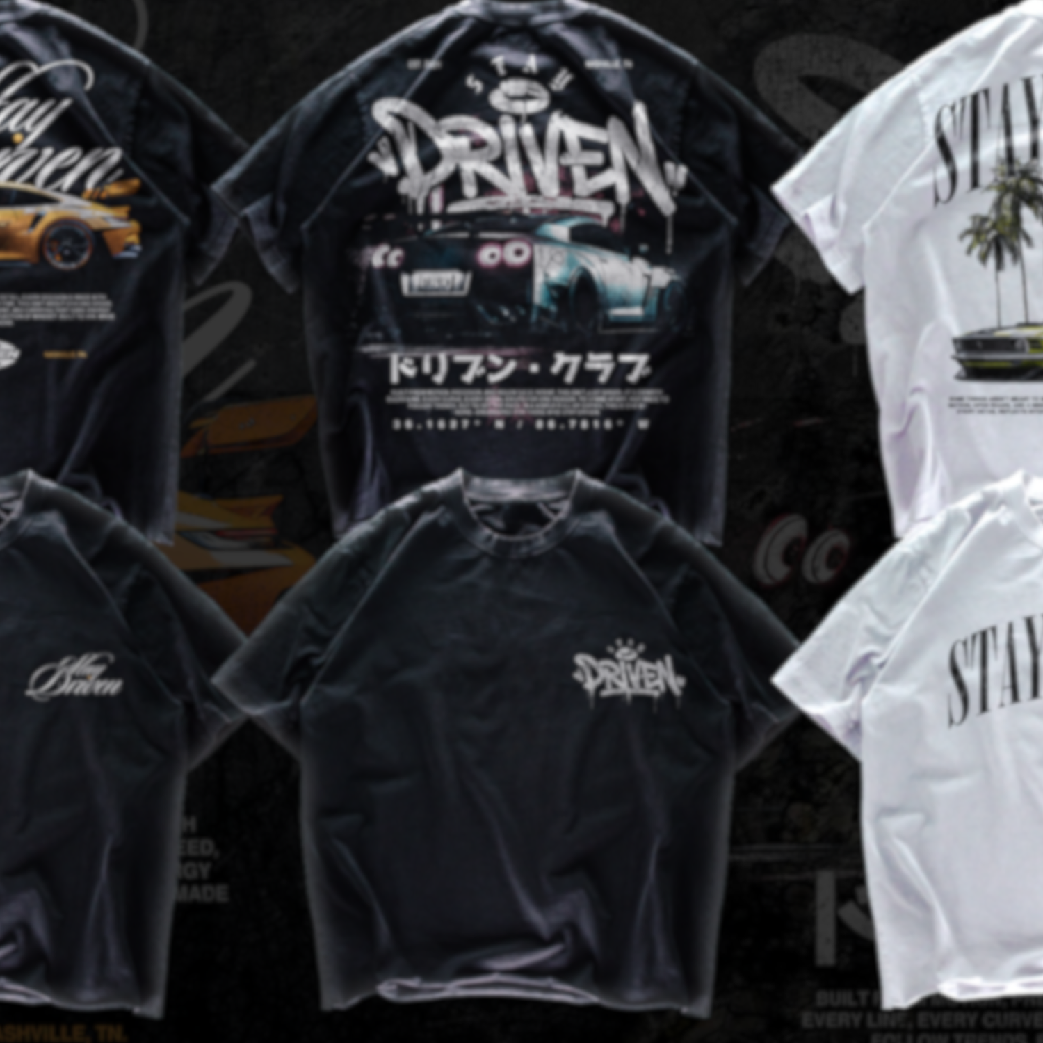 t shirts with cars and driven lifestyle branding