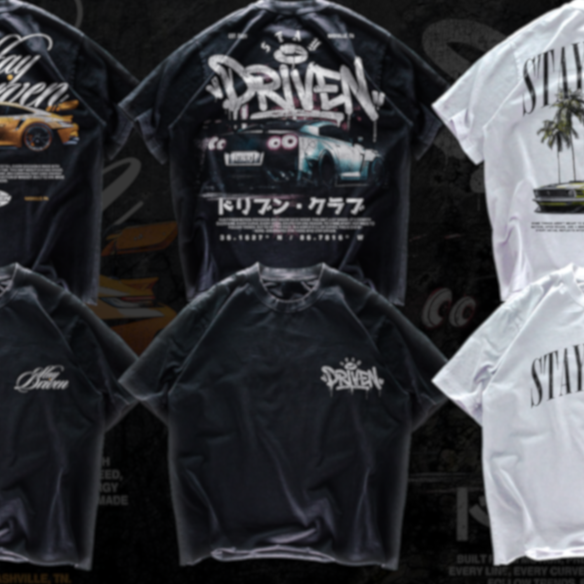 t shirts with cars and driven lifestyle branding